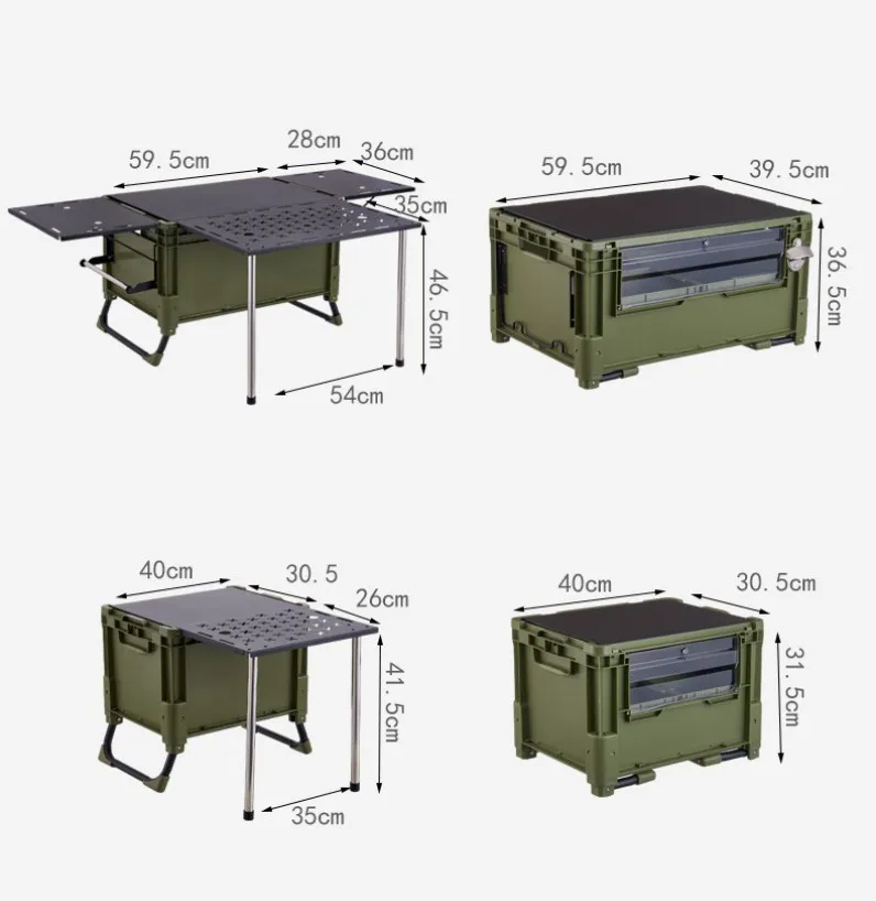 Portable Camping Equipment Folding Aluminium Dinning Table for Picnic BBQ Tools