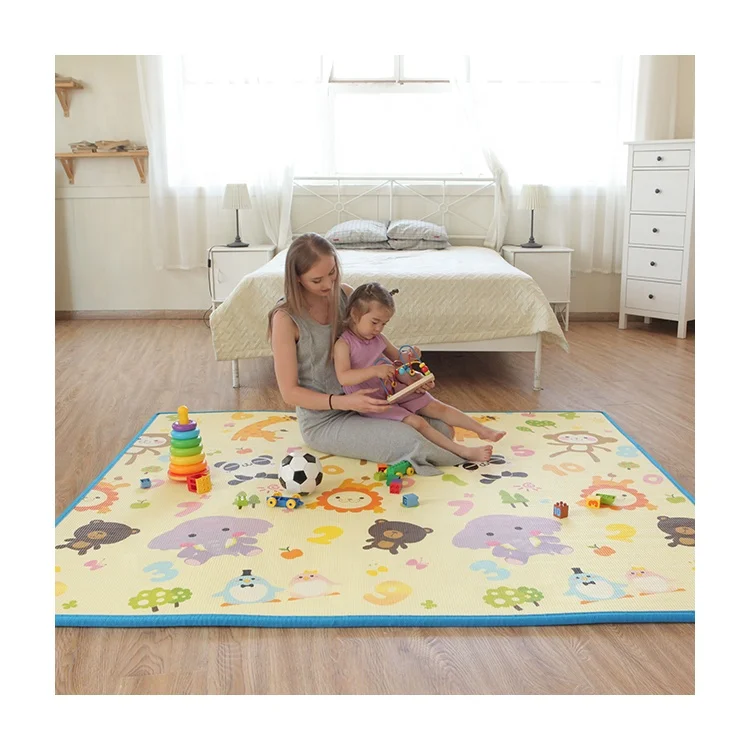 Оптовая продажа, толстый детский экологически чистый напольный коврик для ползания XPE в помещении