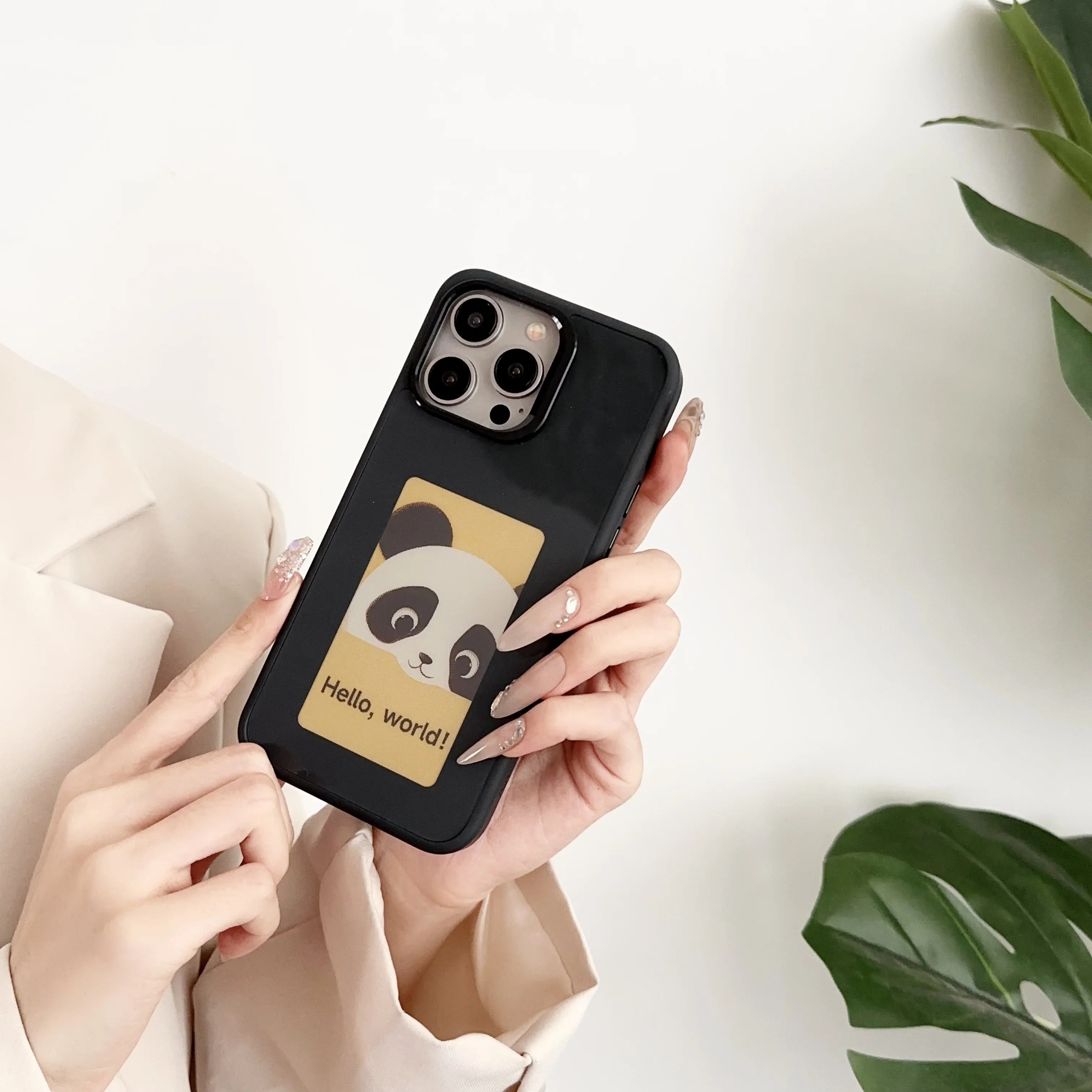 Regena New Product Creative Photo Projection Phone Cases  Four Color E-Ink Screen Display New Design Back Cover