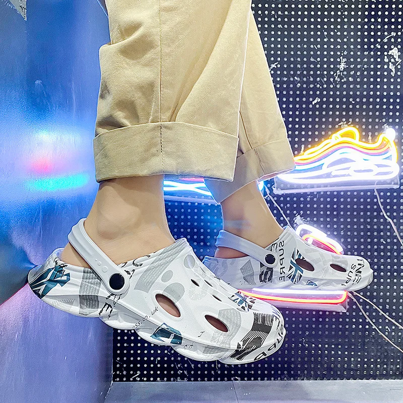 Eva Upper Men Slides Slippers Internet celebrity stepping on shit redtape shoes for men