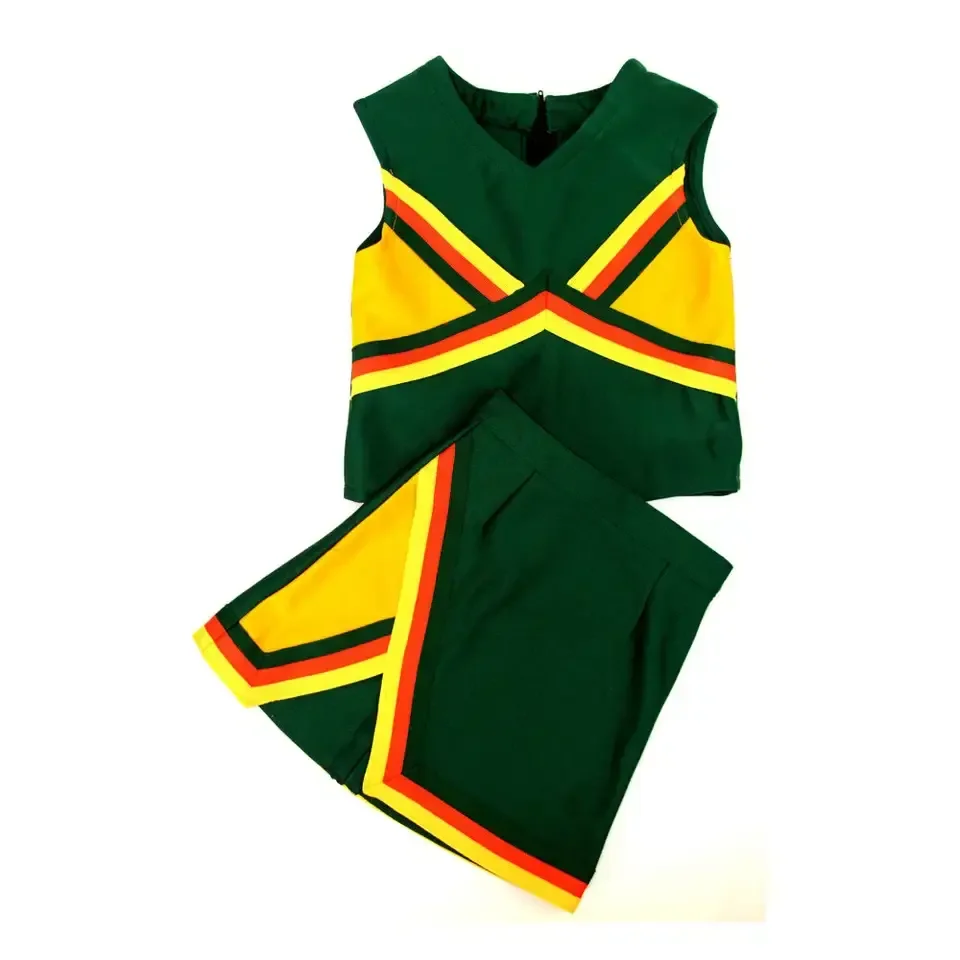 Wholesale Custom Logo Cheer Outfit Dance Uniforms Costume Performance Patched Color Cheerleading Uniforms