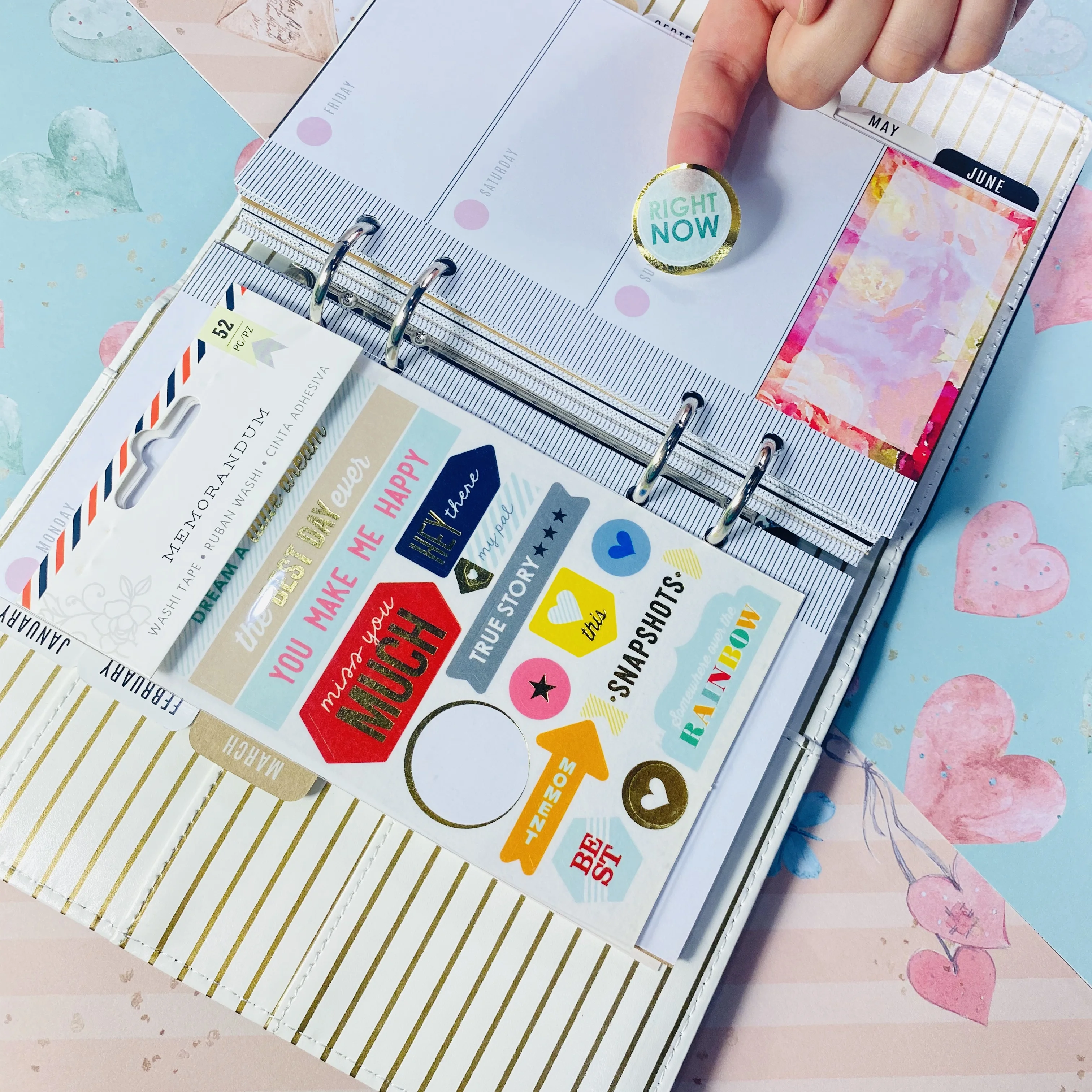 GF Gold Foil Creative Memorandum Ruban Cinta Adhesive Custom Decorative Planner Scrapbook DIY Stationery Washi Paper Sticker