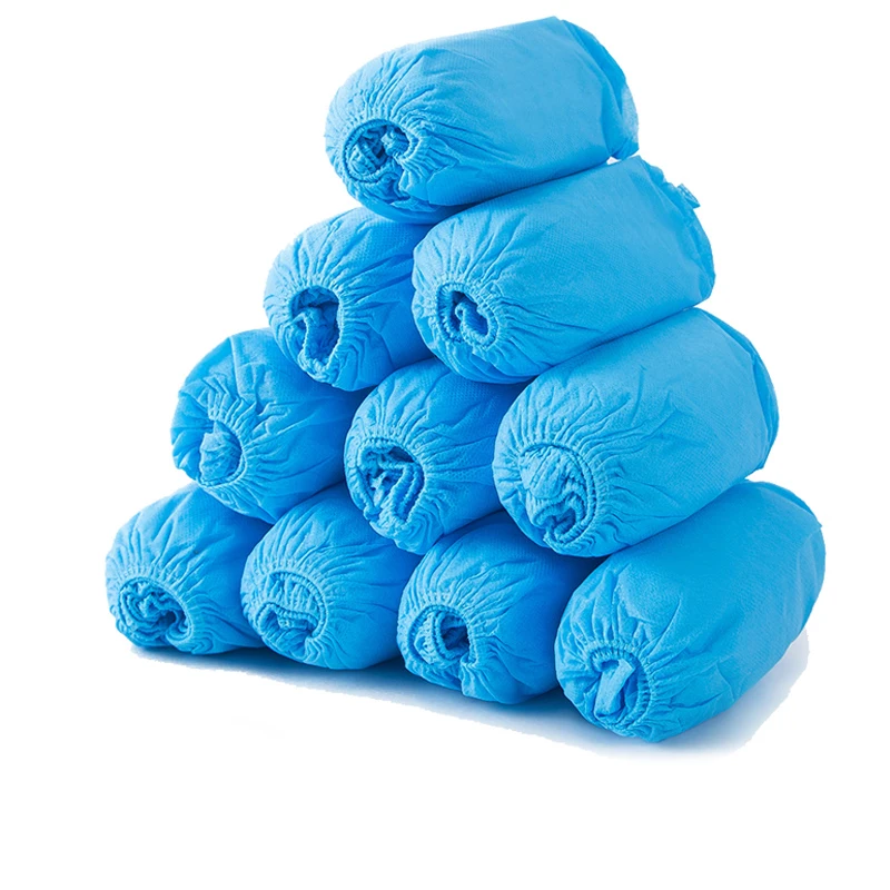 Non Woven Over Shoes Anti Dust Slip Cleanroom Lab Food Factory Custom Wholesale Blue Workwear Disposable Shoe Covers
