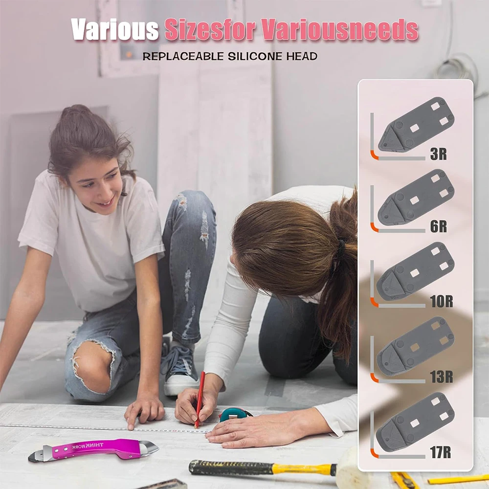 New Factory sales 4 in 1 Sealant Finishing Tool Stainless Steel Caulk Remover Tool with 5 Silicone Squeegee set