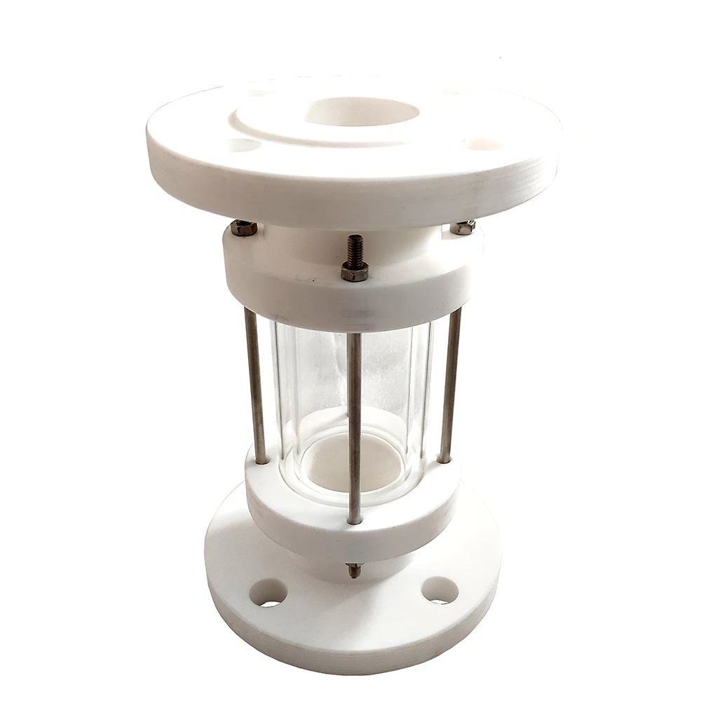 PTFE Hygienic Straight Tubular Sight Glass Flange connection Straight Inline Type Tubular antiseptic Sight Glass