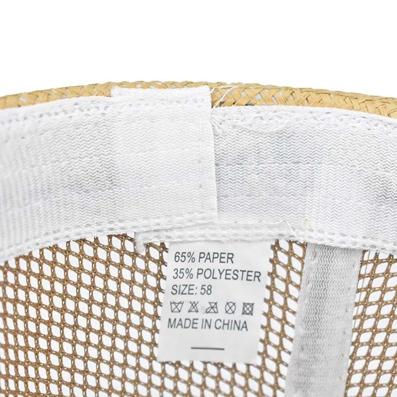 Индивидуальная дешевая Летняя Пляжная Соломенная пляжная шляпа оптом Панама унисекс шляпа