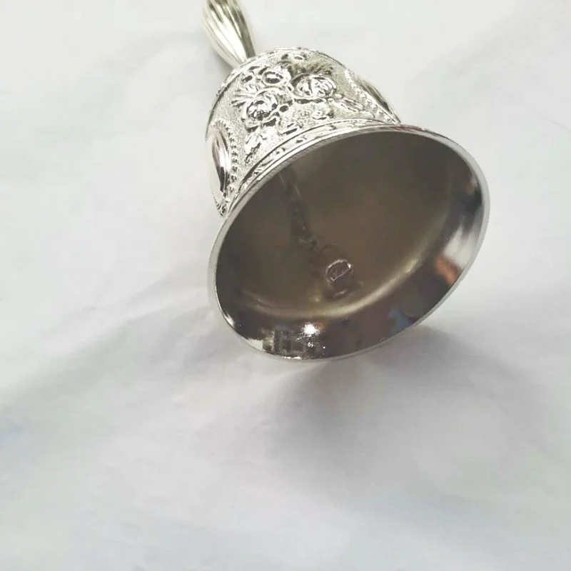 Metal rose bell in silver plated