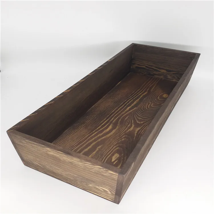 Rustic style handicraft garden pine wood bark flower pot planter