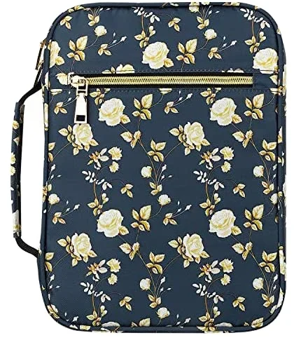 Free Sample Customized Wholesale Large Bible Covers Christian Art Gifts Carrying Book Case Church Bag with Pen Slots and
