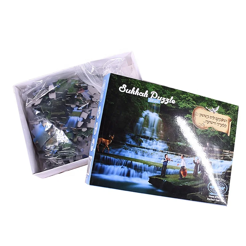 paper puzzle toy with high quality custom  printing Paper jigsaw puzzle games for kids