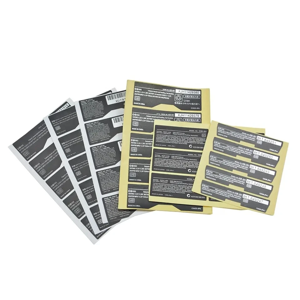 MGB-001 JP/US Replacement Labels Back Sticker For GBA SP/GBC/GBP Game Console Label Tag Marking Sticker Seal Labels