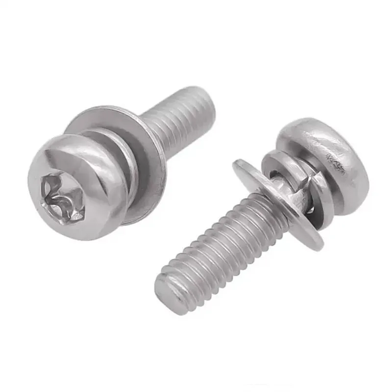 Torx M3 x 5 мм 8 M4 M5 M6 M8 головка кнопки с пружинной прокладкой плоские шайбы Sems машина винт GB2672 комбинированные винтовые болты
