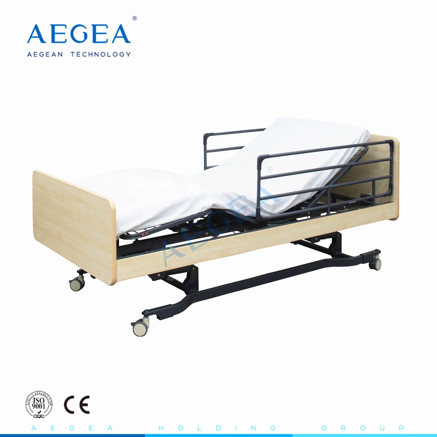 
AG W002 Wood frame elderly healthcare foldable electric home electric nursing bed  (1700001515345)