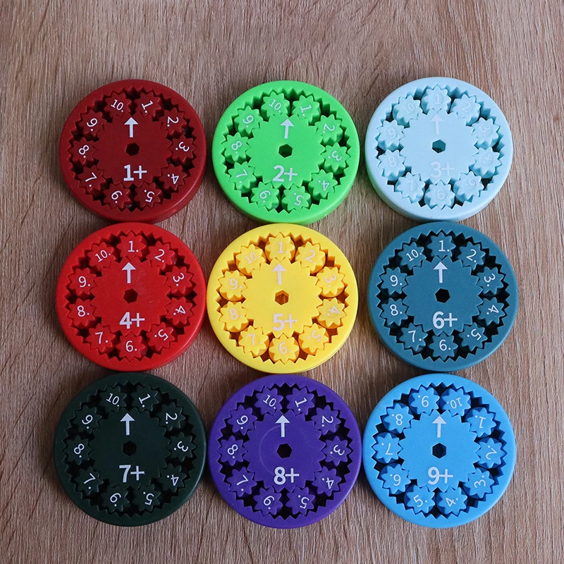 2024 New 9pcs Math Facts Fidget Spinners Toy Learning Add Subtract Multiplication Division Education Math Game Toys for Kids