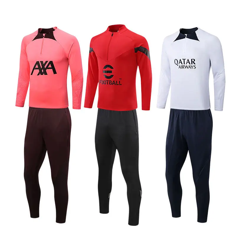 Wholesale sale Thai Quality Soccer Jersey Set Custom Soccer Tracksuits Comfortable Man Team Soccer Tracksuit Team Shirt