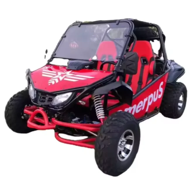 200cc Gasoline Side By Side 4 Wheeled Chain Drive Quad ATV UTV Off Road Dune Buggy For 2 Passengers