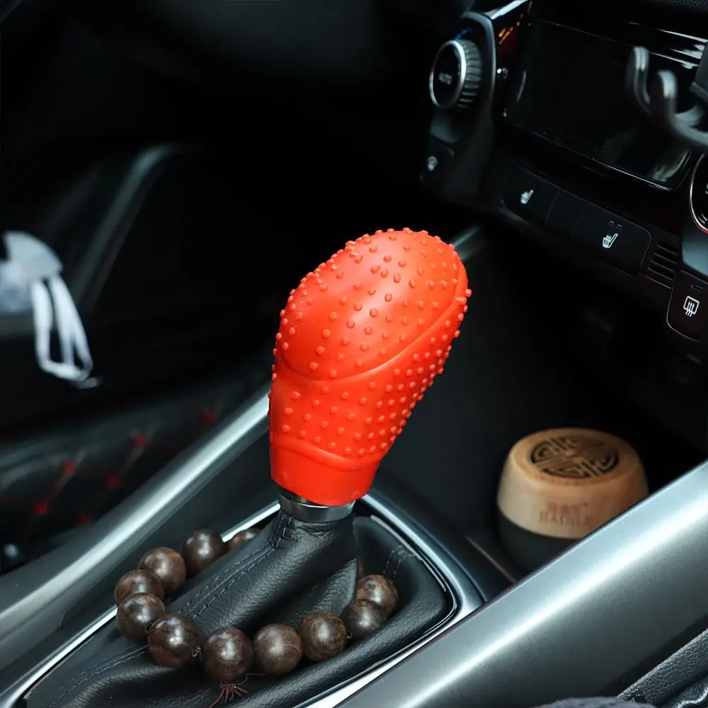 Universal Non-slip Soft Colorful Silicone Car Gear Shift Knob Cover Shifter Knob Gear Lever Silicone Cover Case