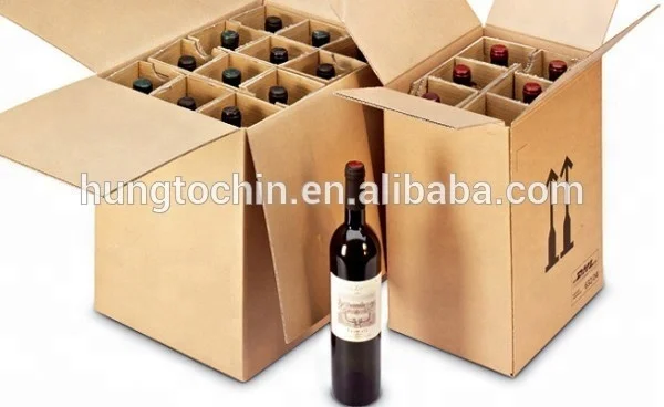 Packing factory Wholesale 3/5 plys cheap 12 bottle corrugated cardboard wine box