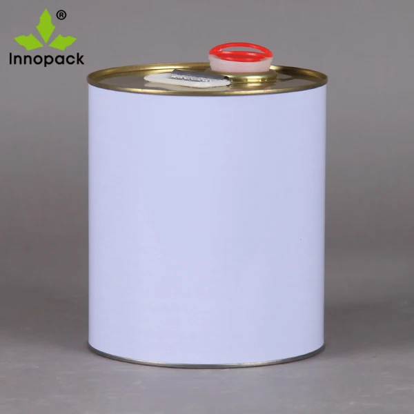 High Quality Round Tinplate Material Metal Bucket with Spout 20L Round Lube Oil Tight Head Metal Tin Bucket