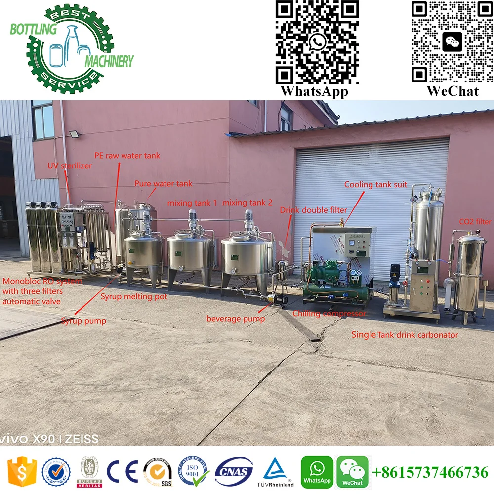 Factory Direct Discounted Prices industrial full set A to Z PET glass bottle soda bottling plant machine