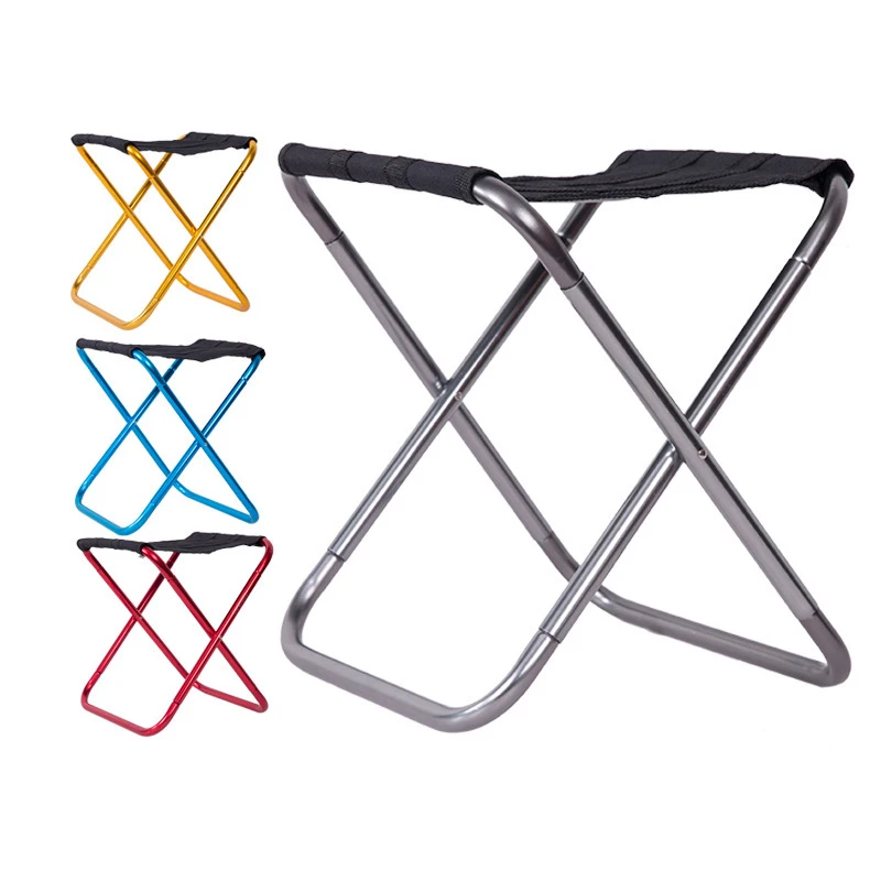 Lightweight Fishing Mini Stool Aluminum Alloy Portable Seat Outdoor Camping Hiking Hunting Beach Folding Chair