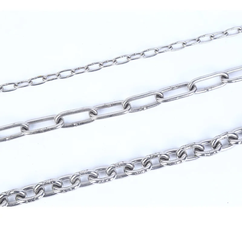 wholesale on stock customized Stainless Steel Long Round Link Chain DIN763