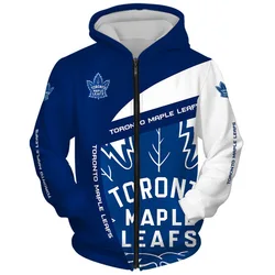 wholesale custom puck ice hockey hoodie coat zipper unisex plus size zipper hoodie loose sport women zipper hoodie