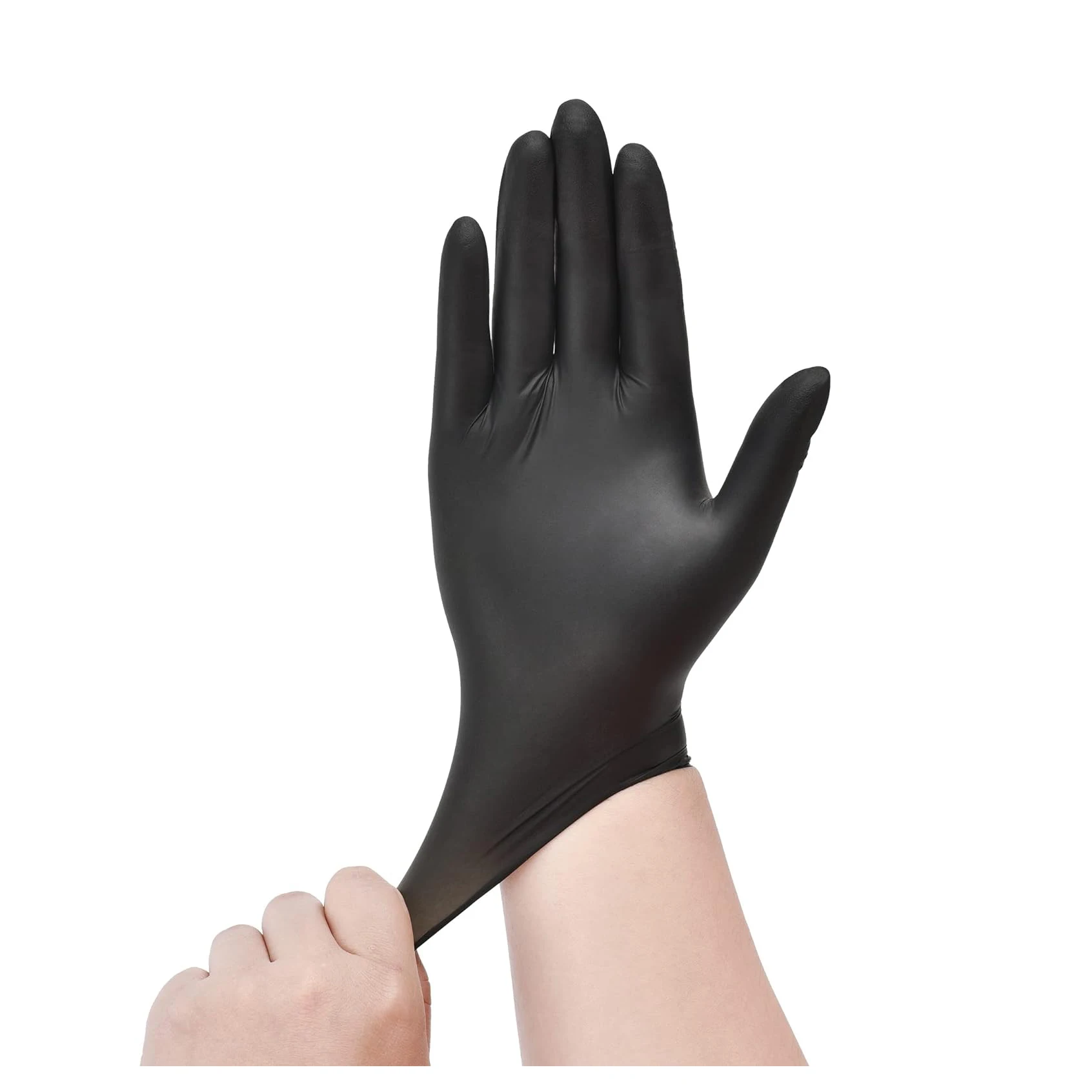 Оптовая продажа, одноразовые нестерильные черные нитриловые перчатки