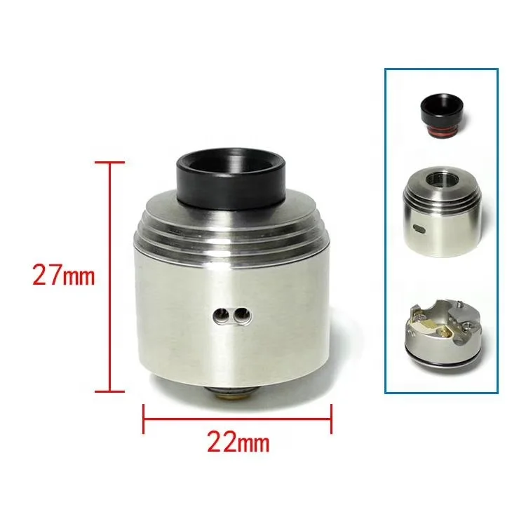  Лидер продаж испаритель для электронной сигареты Hussar V2.0 Style RDA Silver 316SS 22