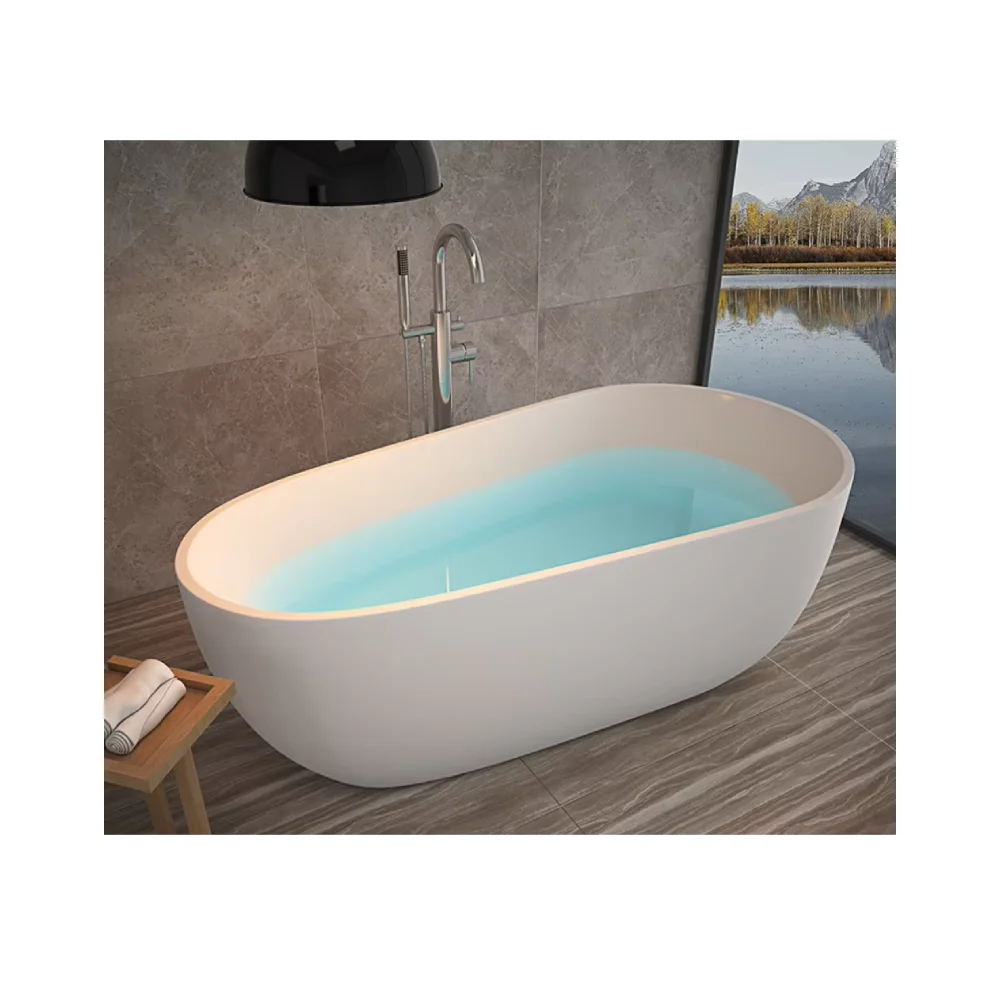 1.7m Hot Selling Massage Bathtub Whirlpool Indoor Freestanding Spa Bath Tub white Acrylic Air Jet Tub Jacuzzier Bathtub