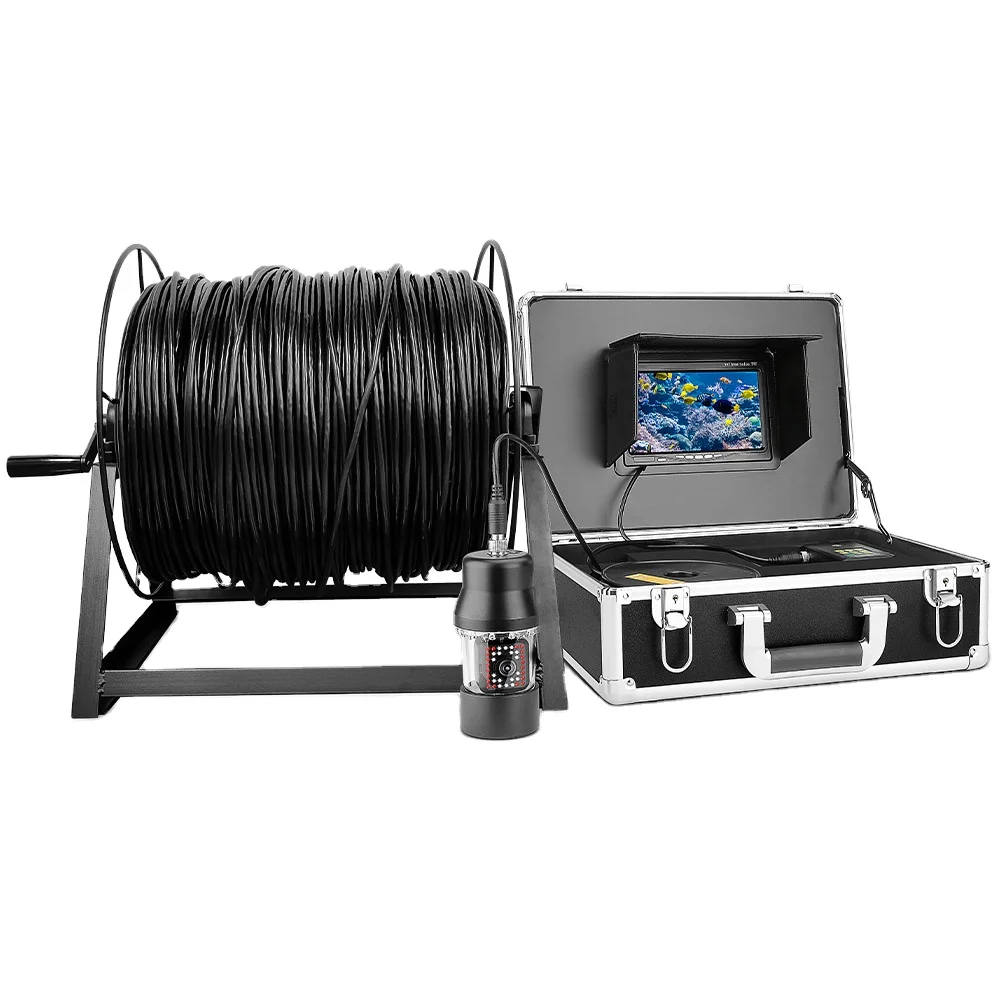 7Inch 500m 360 Degree Rotating Dome  Rotating Panoramic viewing Underwater Fishing  Camera Fish Finder with Depth Temperature