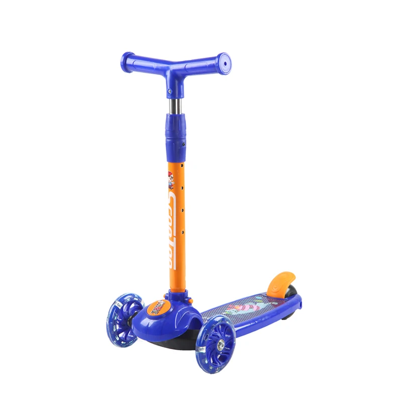 Shining Light Kids Kick Scooter Unisex 3-Wheel Plastic Ride-on Toy for Children Aged 2 to 4 Years Certified with EN71