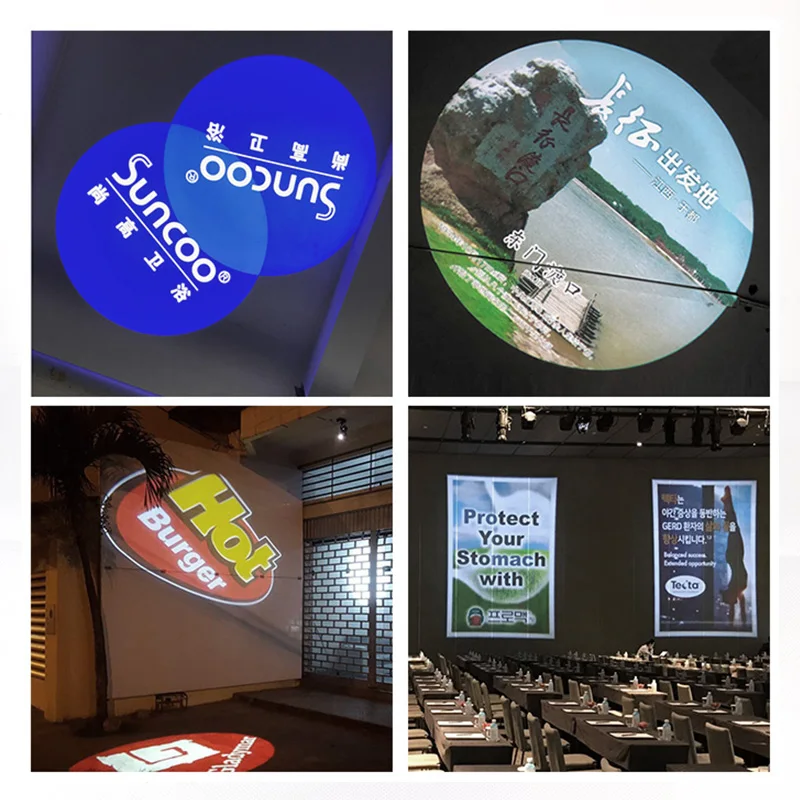 40W 50W 60W high definition LED logo projector static outdoor waterproof meanwell smps gobo light floor project advertising lamp