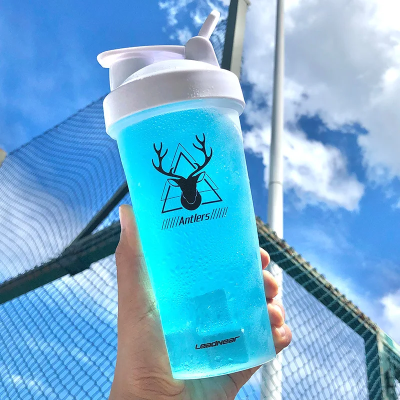 DD3102 GYM Healthy Fitness Shake Bottles Protein Powder Drinks Cups With Wire Whisk Shaker Bottle for Protein