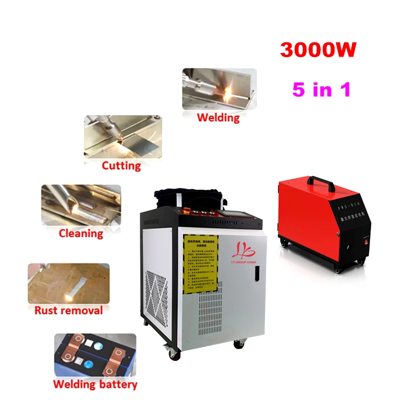 5in1 BWT Handheld Fiber Laser Welding Machine Welding Cleaning Cutting Battery Spot Welding Function 1.5KW 2KW 3KW Spot Welder