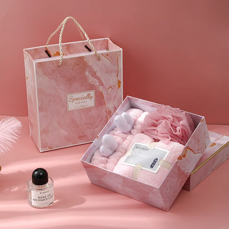 Private Label Hairband Towel Bath Ball Gift Set