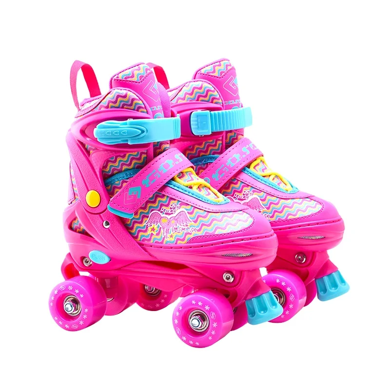 GOSOME Professional Flashing Inline Skates and Skateshoes and Rollerskates for Kids Roller Skates Black Only PP Plastic GX-1613A