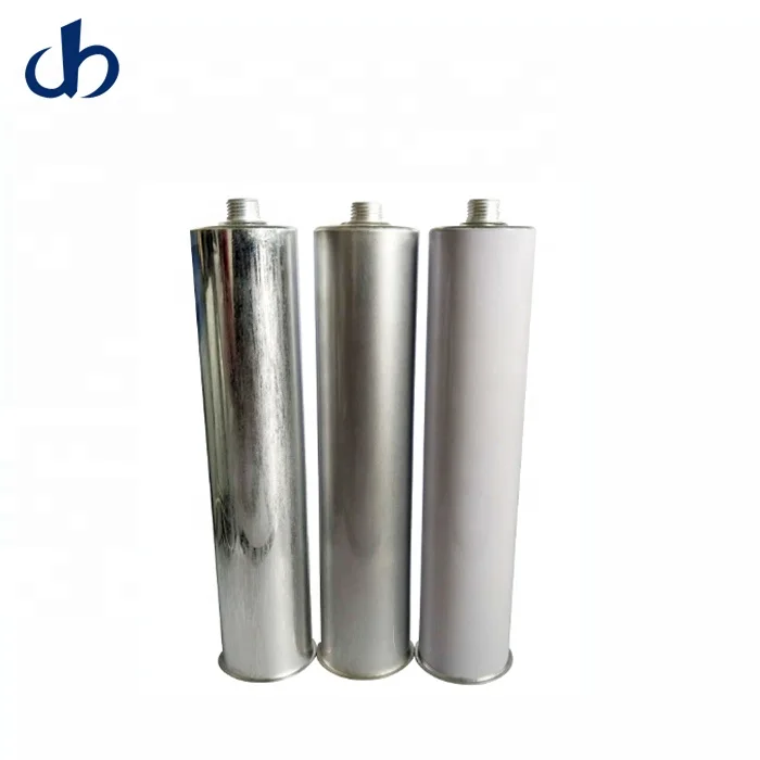 Empty Aluminum Cartridge Set With Stopper and Nozzle For Chemical Sealant Packing