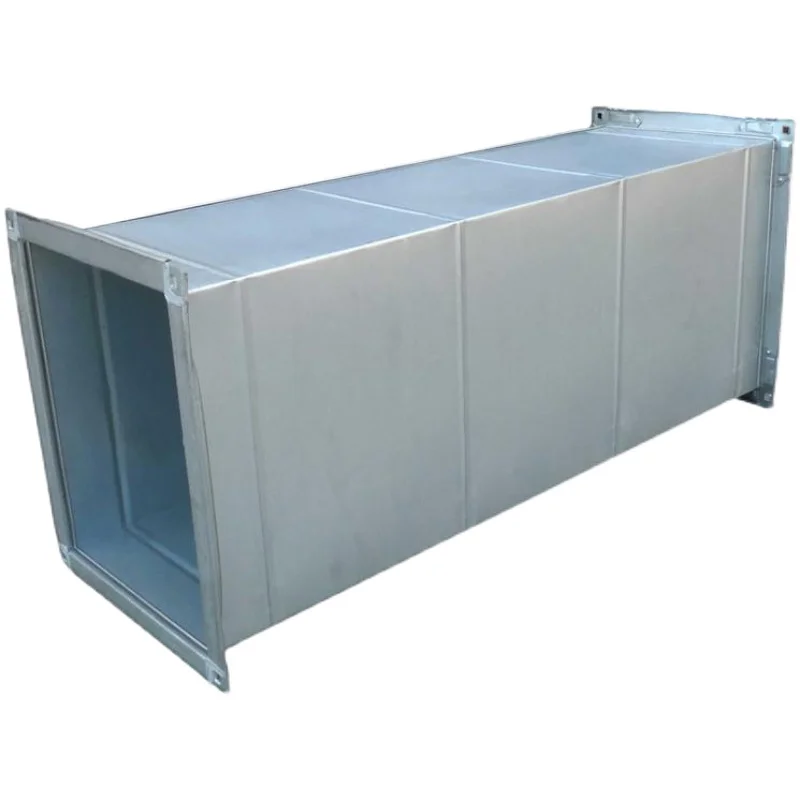 White iron sheet square to round air pipe round local processing galvanized air pipe exhaust