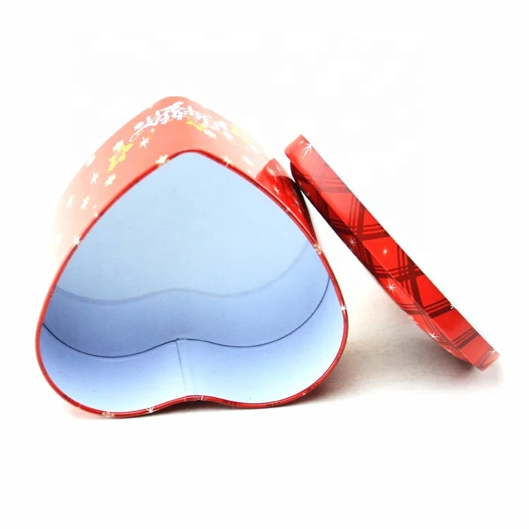 Heart Shaped Metal Gift Candy Chocolate Boxes Case Tin Cans Containers with Lid for Wedding Bridal Party Favor Treat Box