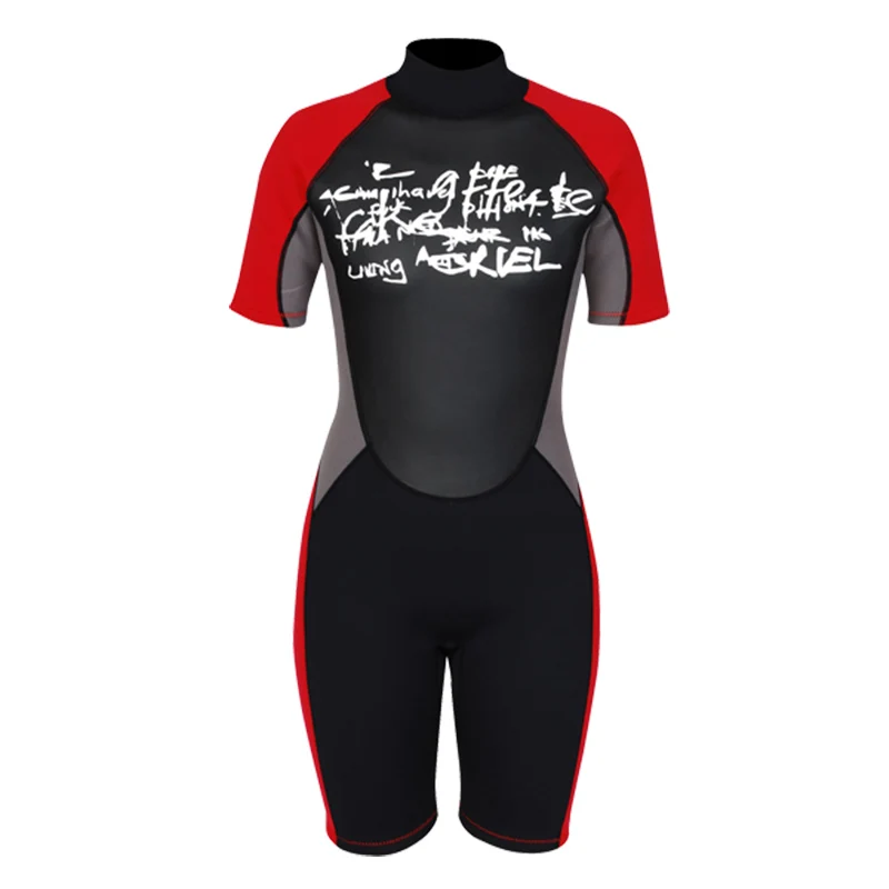 WAVE wetsuit free diving suit New product neoprene smooth skin diving shorty wetsuits for women plus size
