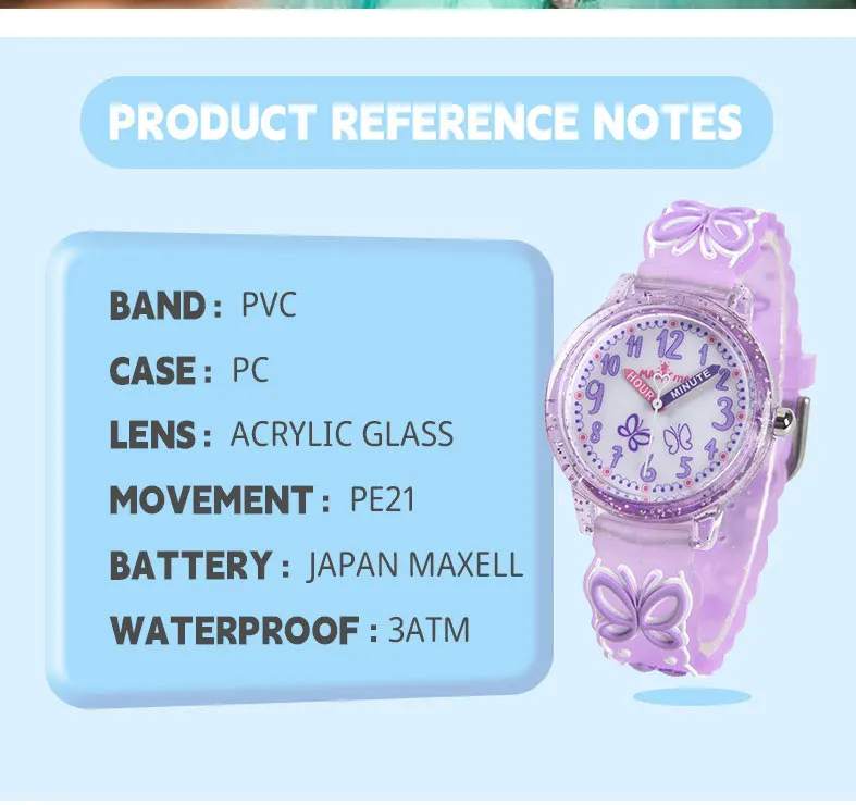 Wholesale New Trends Butterflies fly cartoon sport kids watch boy watch waterproof watches for teen