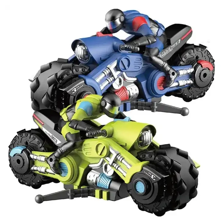 2.4G 1/10 Scale Electric Remote Control Stunt Car Led Lights 360 Rotation Drift Rc Motorcycles For Kid