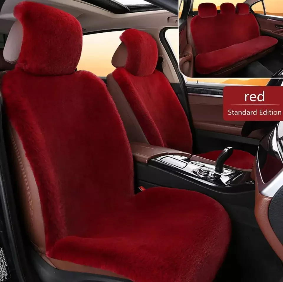 2022 Hot Selling Universal Faux Rabbit Fur Car Seat Covers Soft Long Warm Seat Cushion Winter Protector Car Seat Covers