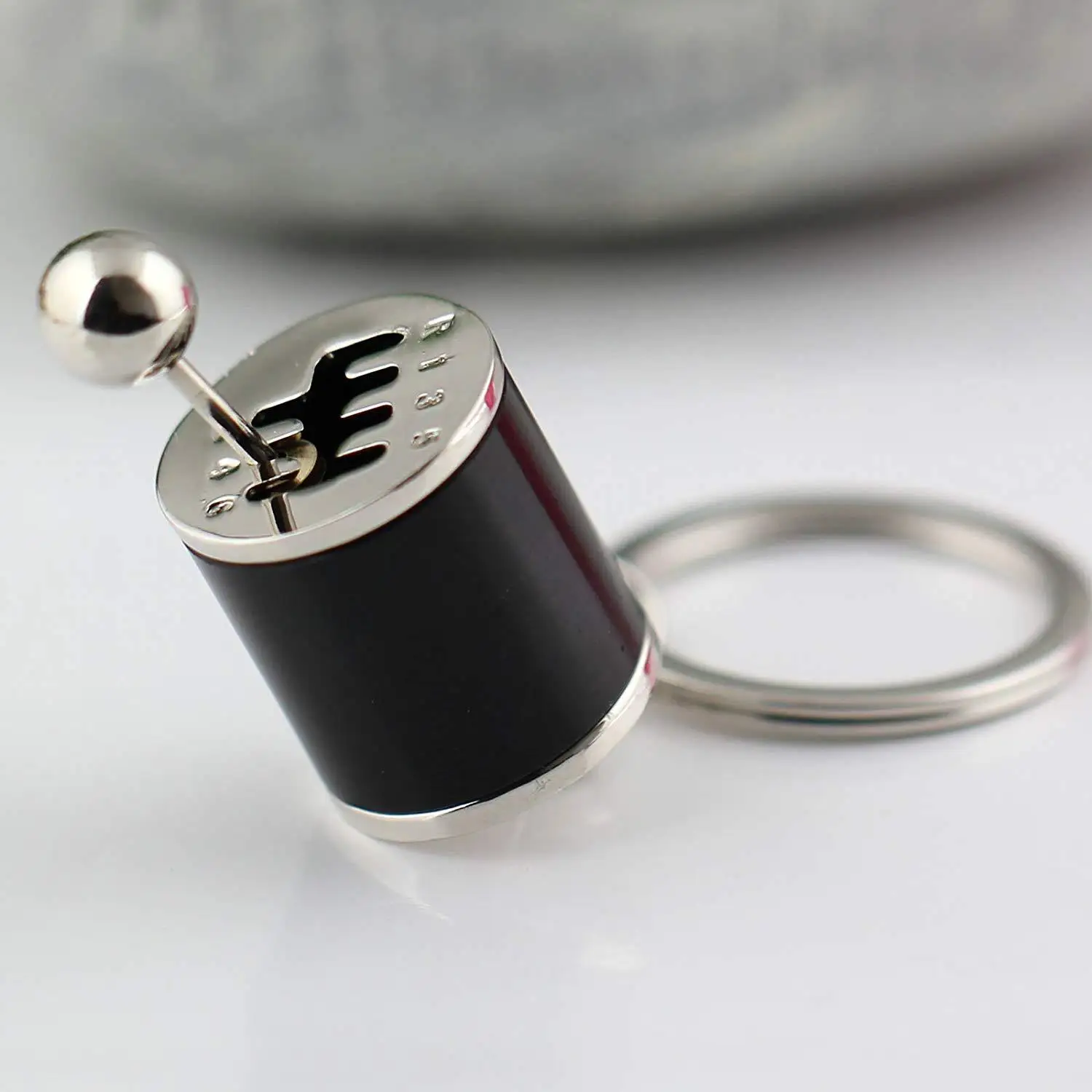Auto Parts Keychain Six-Speed Manual Transmission Gear Shift Lever Carabiner Promotional Six-Speed Manual Transmission Keychain
