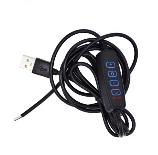 5V 3D nightlight table lamp LED Cool light clamp light three color four key dimming USB cable