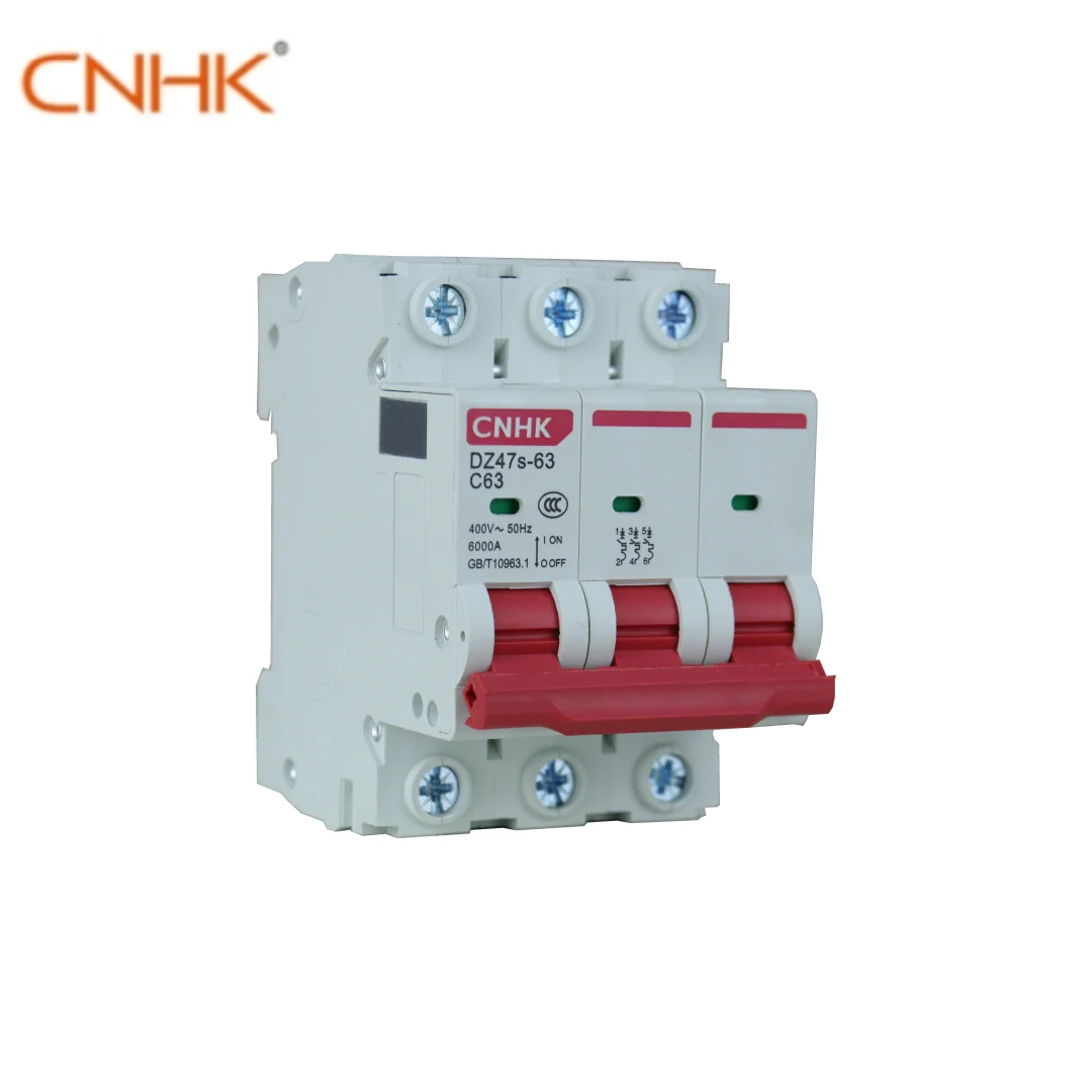 CNHK Circuit Breaker 4 Pole 6 Amp 6A Breaker Solar MCB Manufacturer Din Rail Modular MCB Mini Circuit Breaker