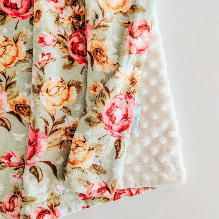 customized woodland animal design cuddle minky blanket for kid