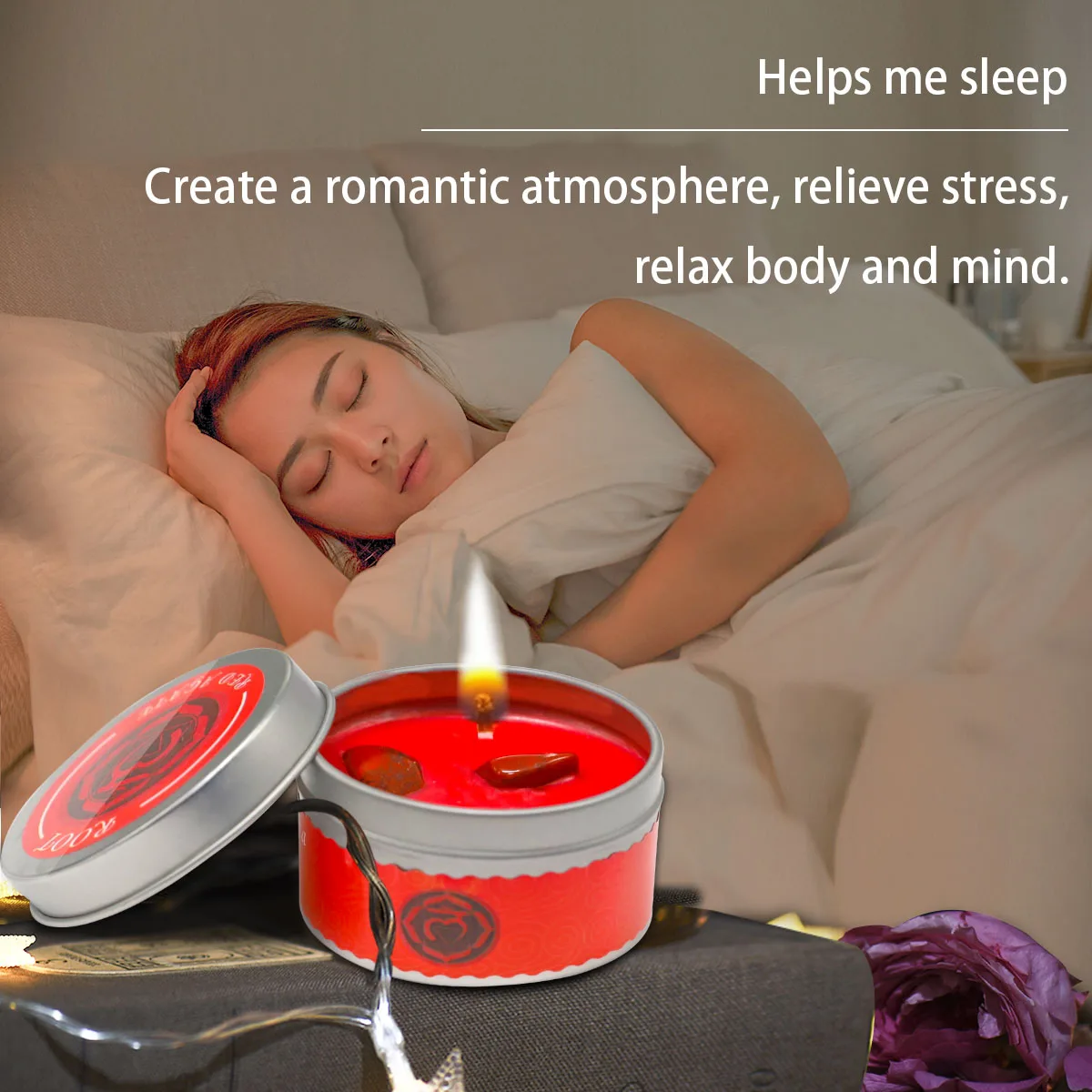 Hand Poured Soy Wax Healing Crystal Gem Stone Essential Oil Candle Scented 7 Chakra Candle,Candle Labels,Handmade Candles