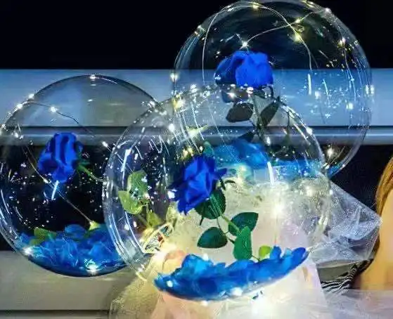 22inch LED Light Luminous Balloon Bouquet Rose Party Lamp Romantic Wedding Birthday Gift Christmas
